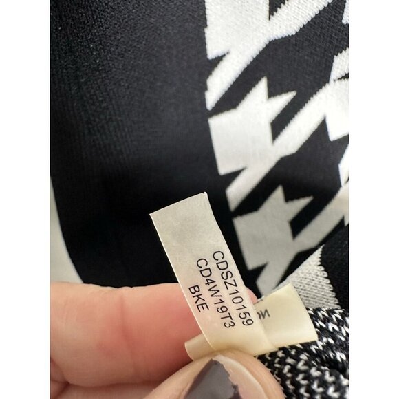 Calvin Klein Black & White Houndstooth Knit Sheath Dress SIze Medium Work Career - Picture 5 of 6